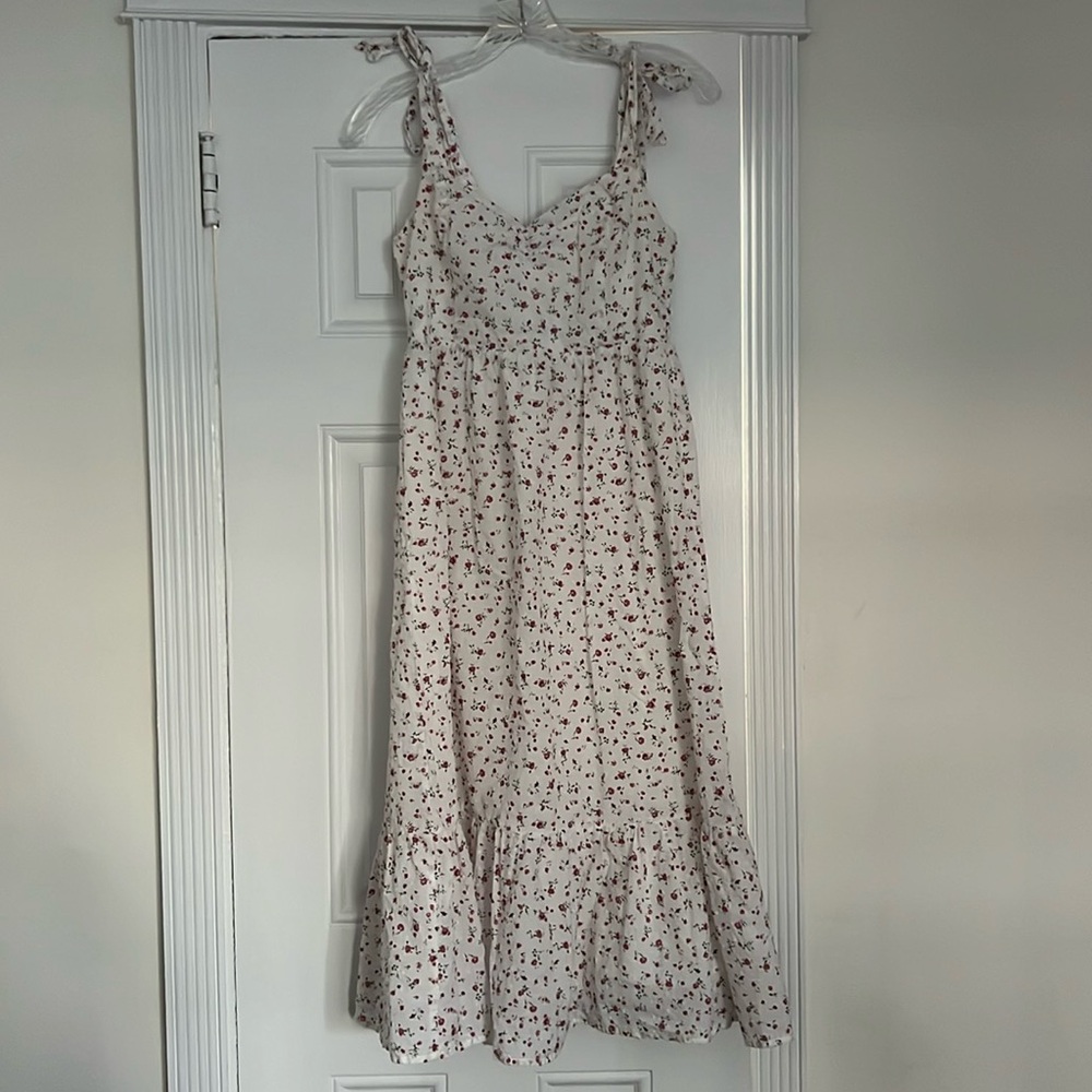 Lulus white and floral print sundress